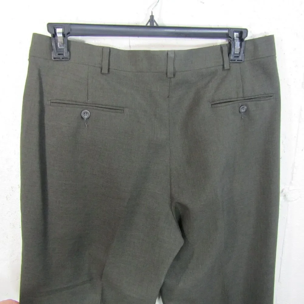 Action Choice by Levi Strauss & Co. Men's 36x32 Pleated Cuffed Dress Pants Olive